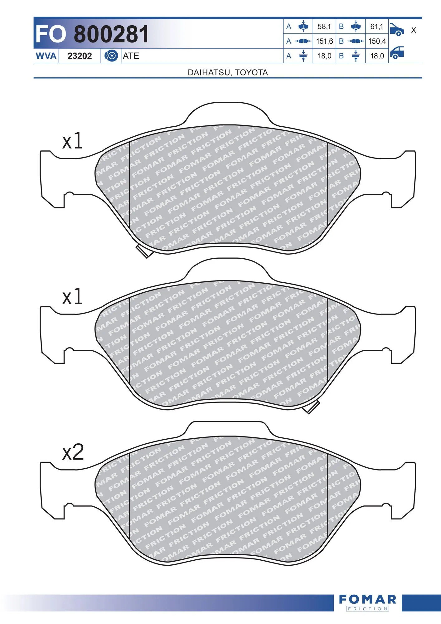 Brake Pad Set, disc brake